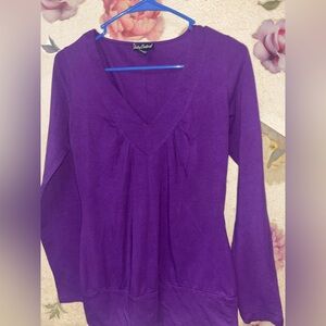 Body Central Purple Long Sleeve Top